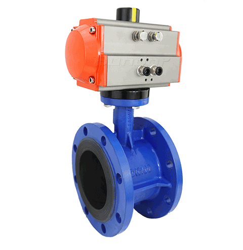 Pneumatic Flanged Butterfly Valve3