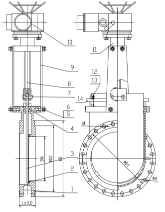 electric knife gate valve