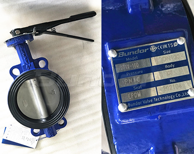 Bundor Handle Wafer Butterfly Valve Products Exported to Kuwait