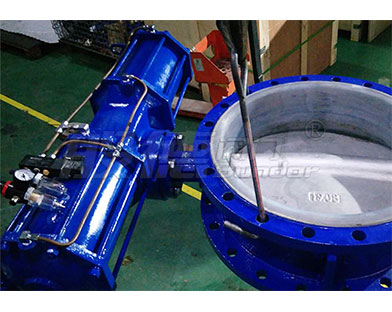 A factory in Indonesia purchases Bundor Pneumatic Flanged Butterfly Valve Products